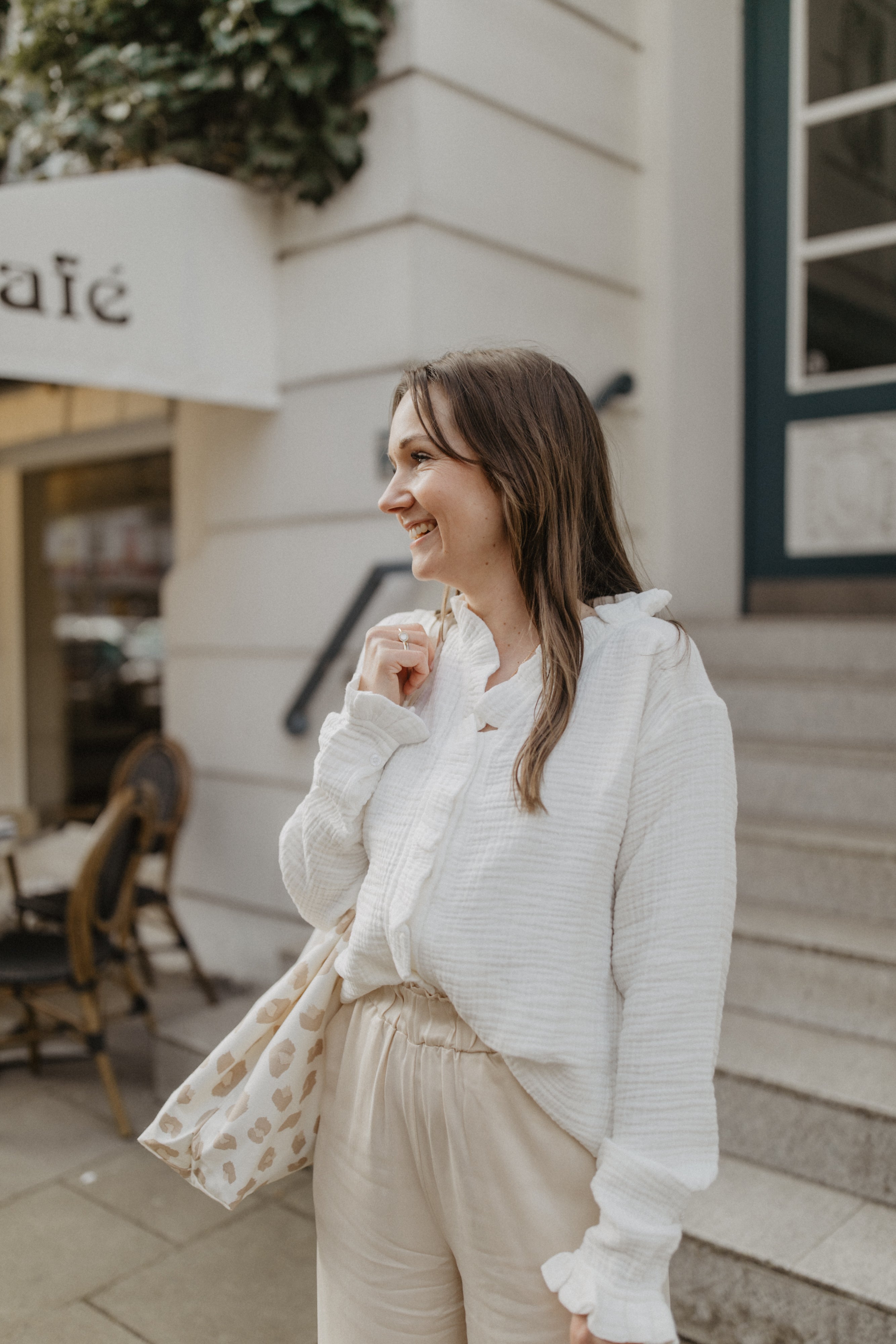 Mini-Me Musselinbluse 'white' für Frauen