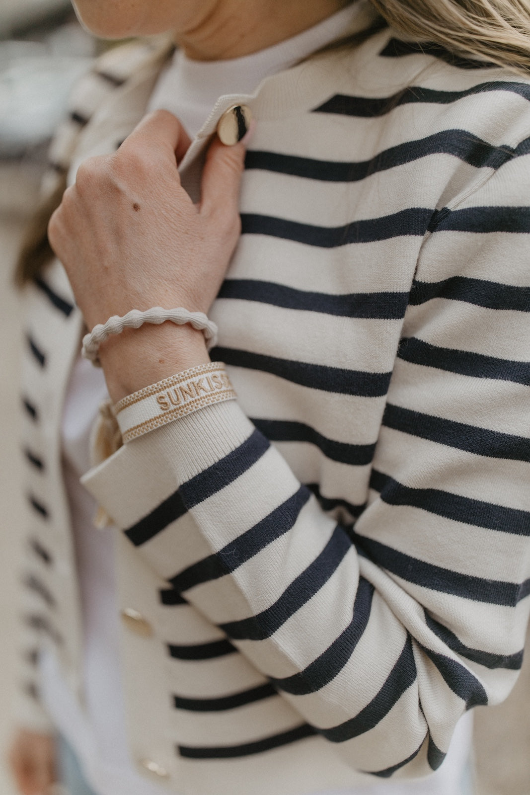 leevje by AM Cardigan 'Chloé' stripes