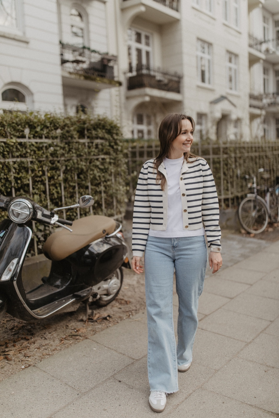 leevje by AM Cardigan 'Chloé' stripes