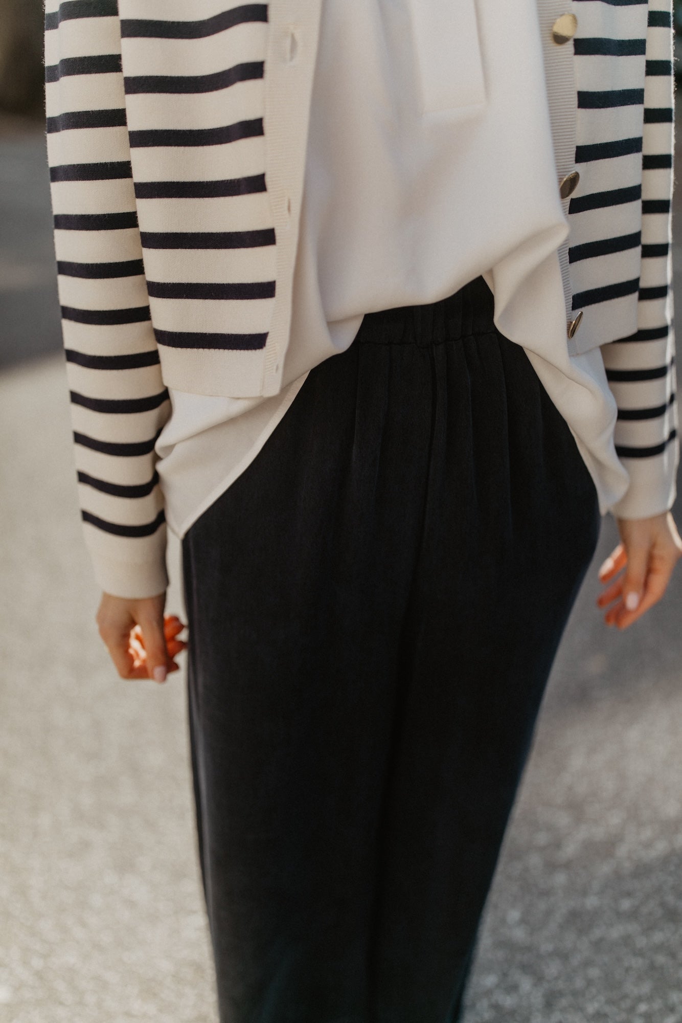 leevje by AM Weite Stoffhose Tria 'Navy'