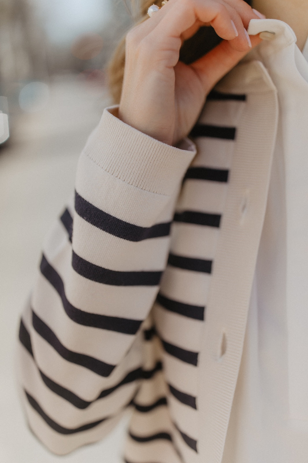 leevje by AM Cardigan 'Chloé' stripes