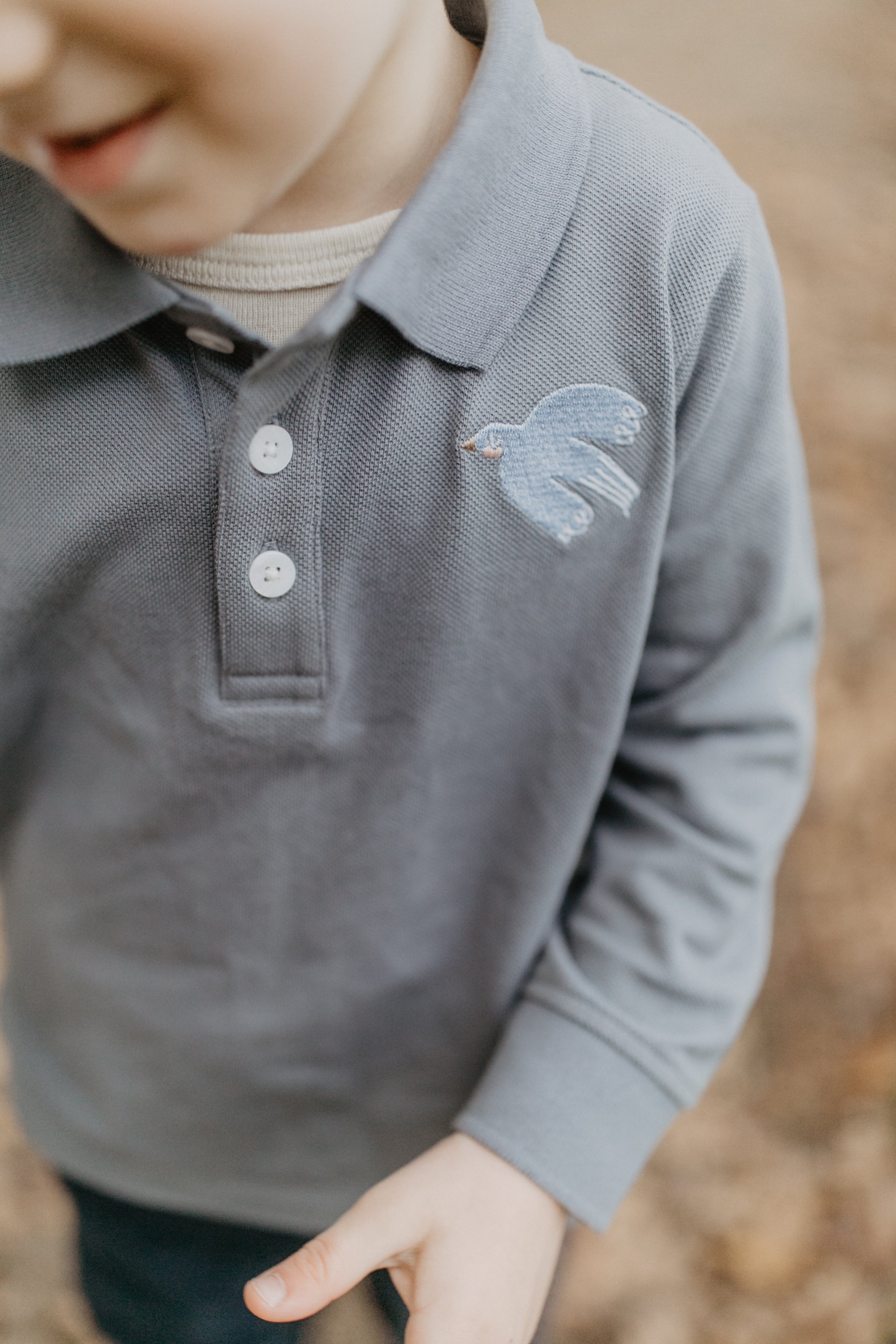 Langärmliges Polo-Shirt 'bird'