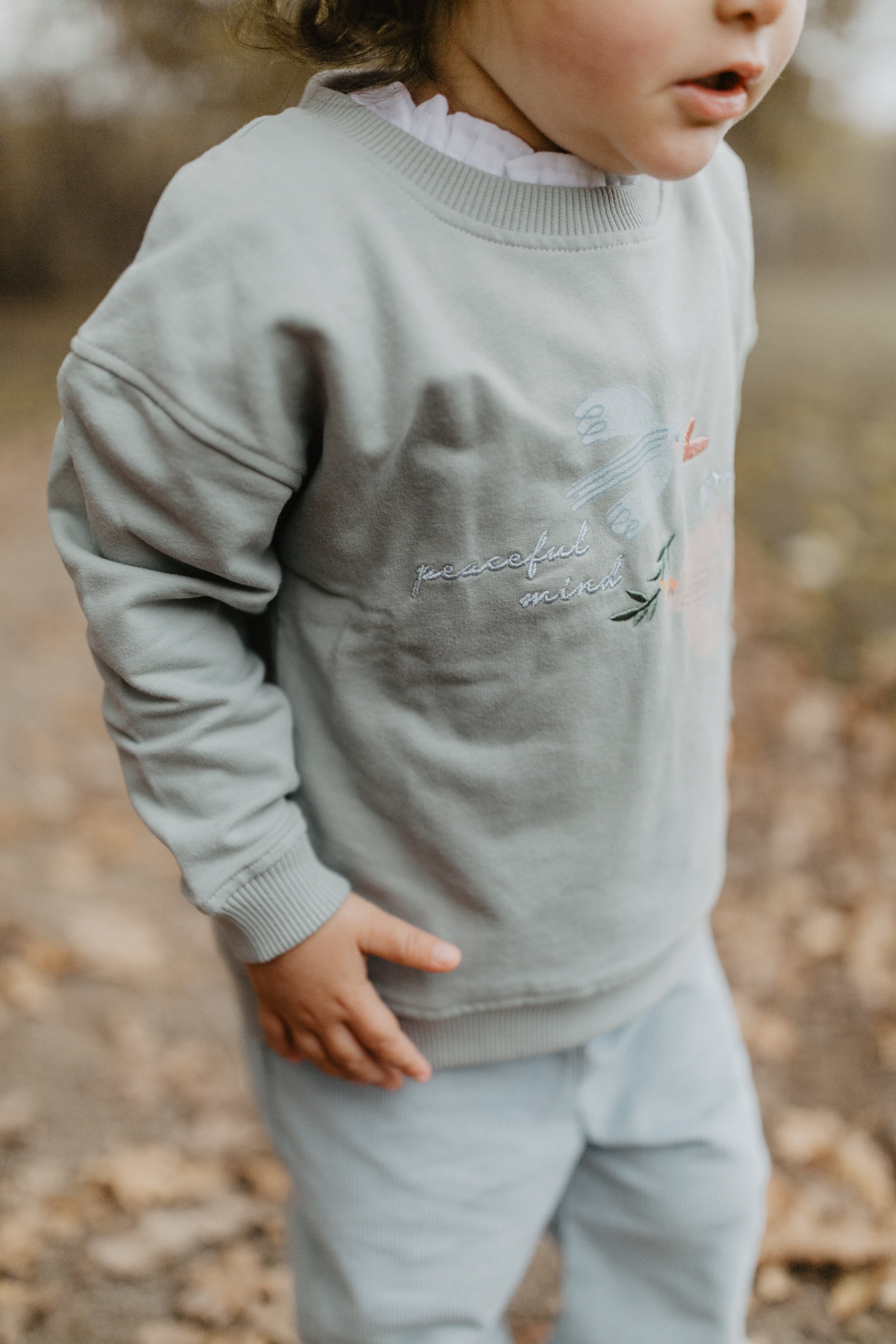 Oversized Sweatshirt 'peaceful mind, grateful heart'