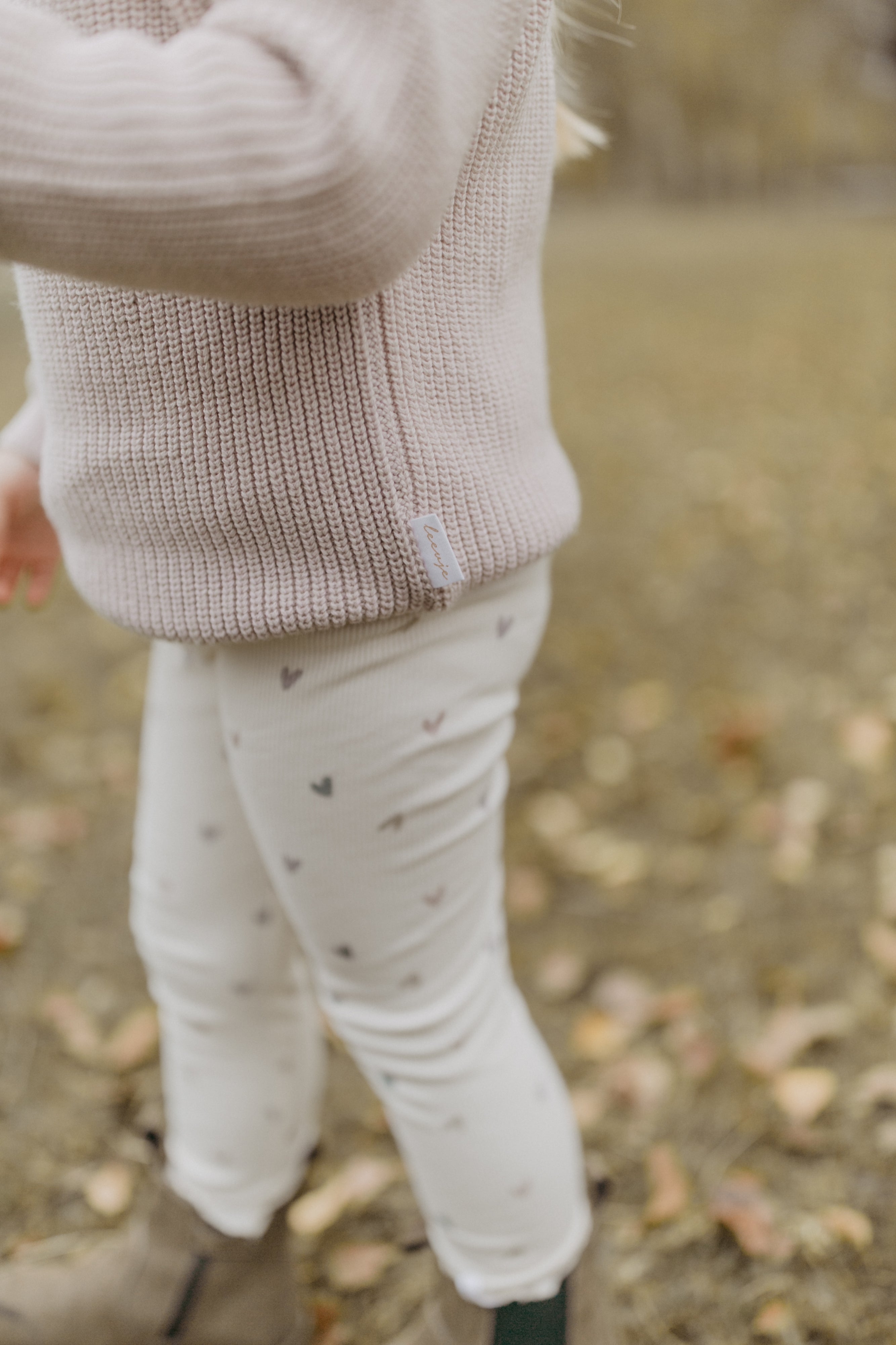 Leggings 'hearts' mit Schleife aus Bio-Baumwolle