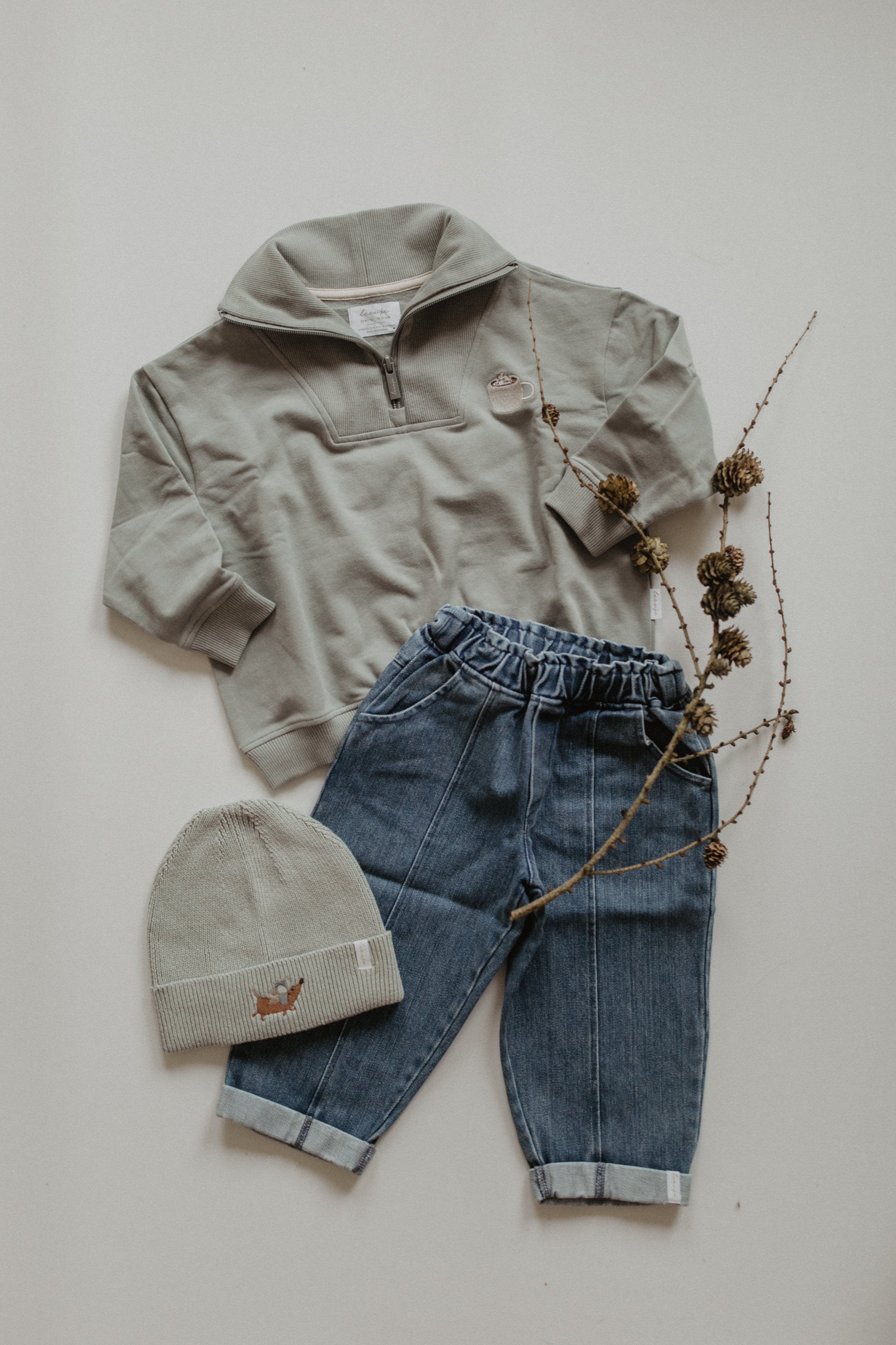 Troyer Half-Zip Sweater 'Cocoa'