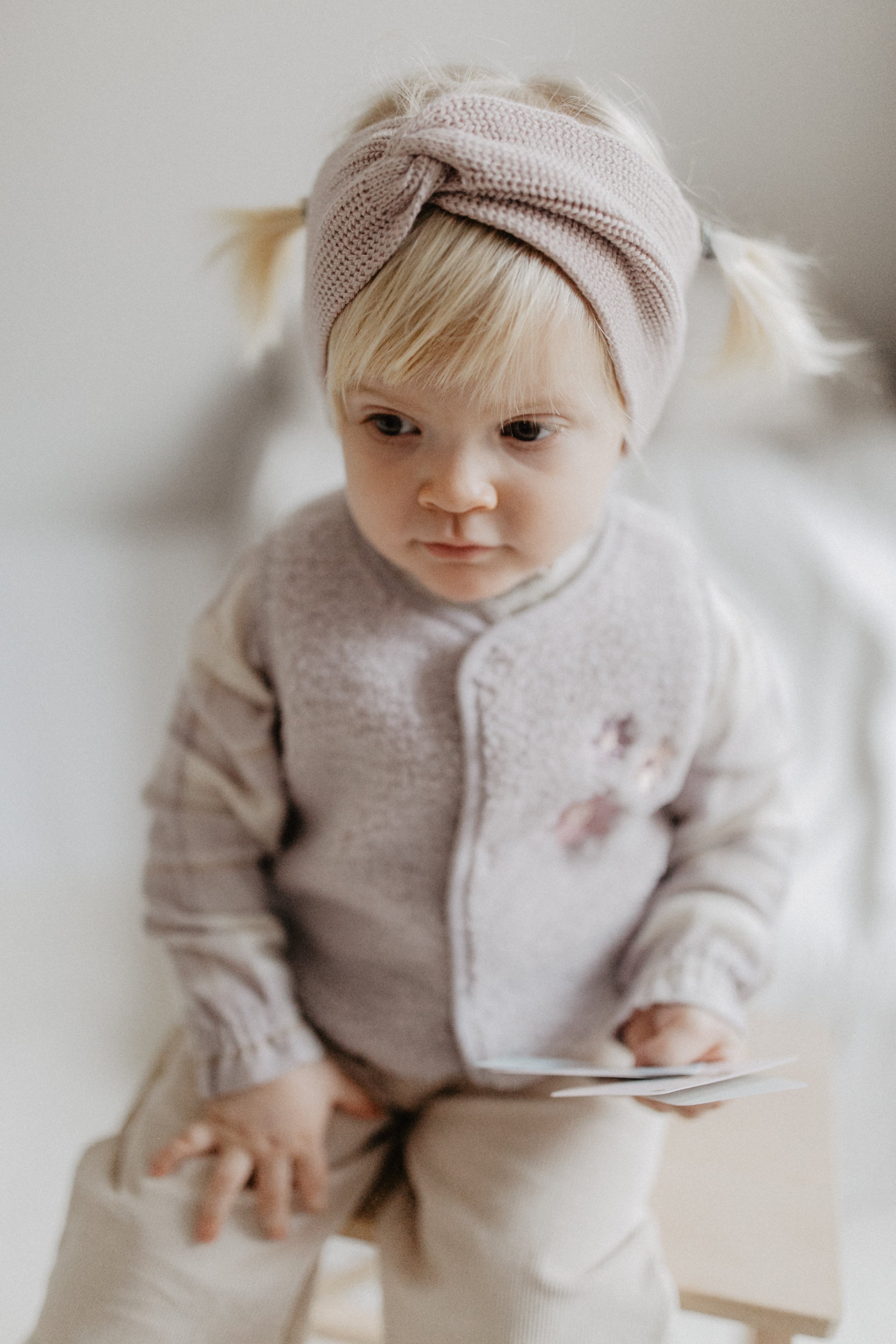 Teddy Weste 'lavender' mit Blumenstickerei