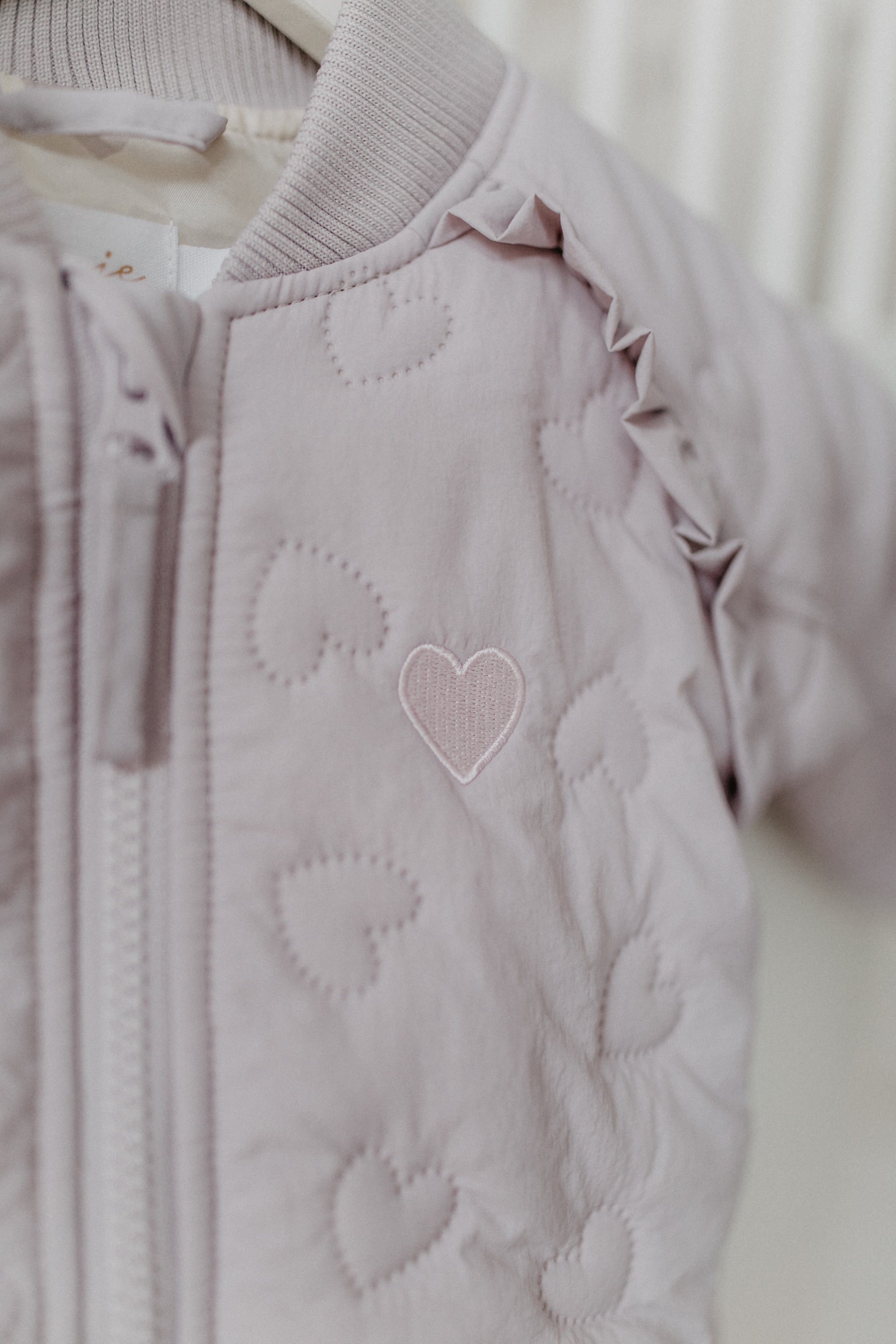 Steppjacke 'heart' mit Rüschensaum