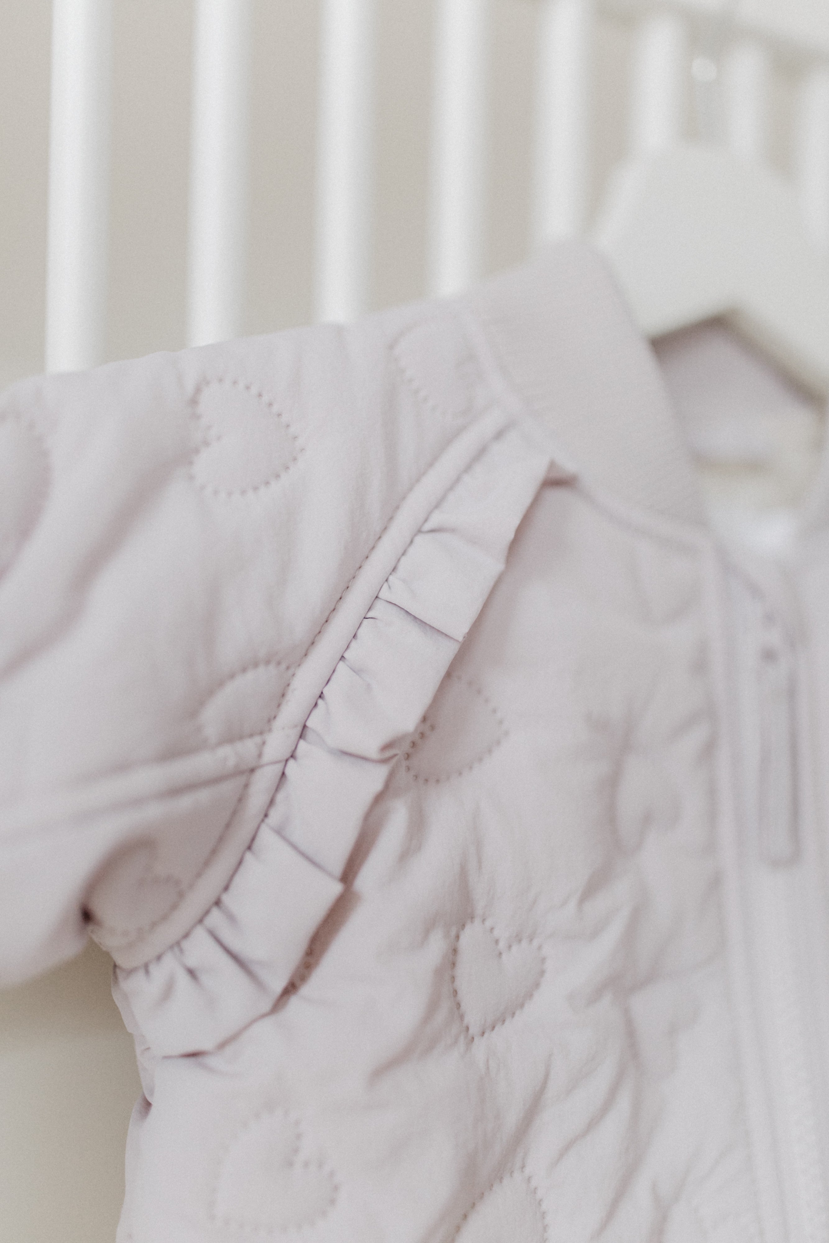 Steppjacke 'heart' mit Rüschensaum