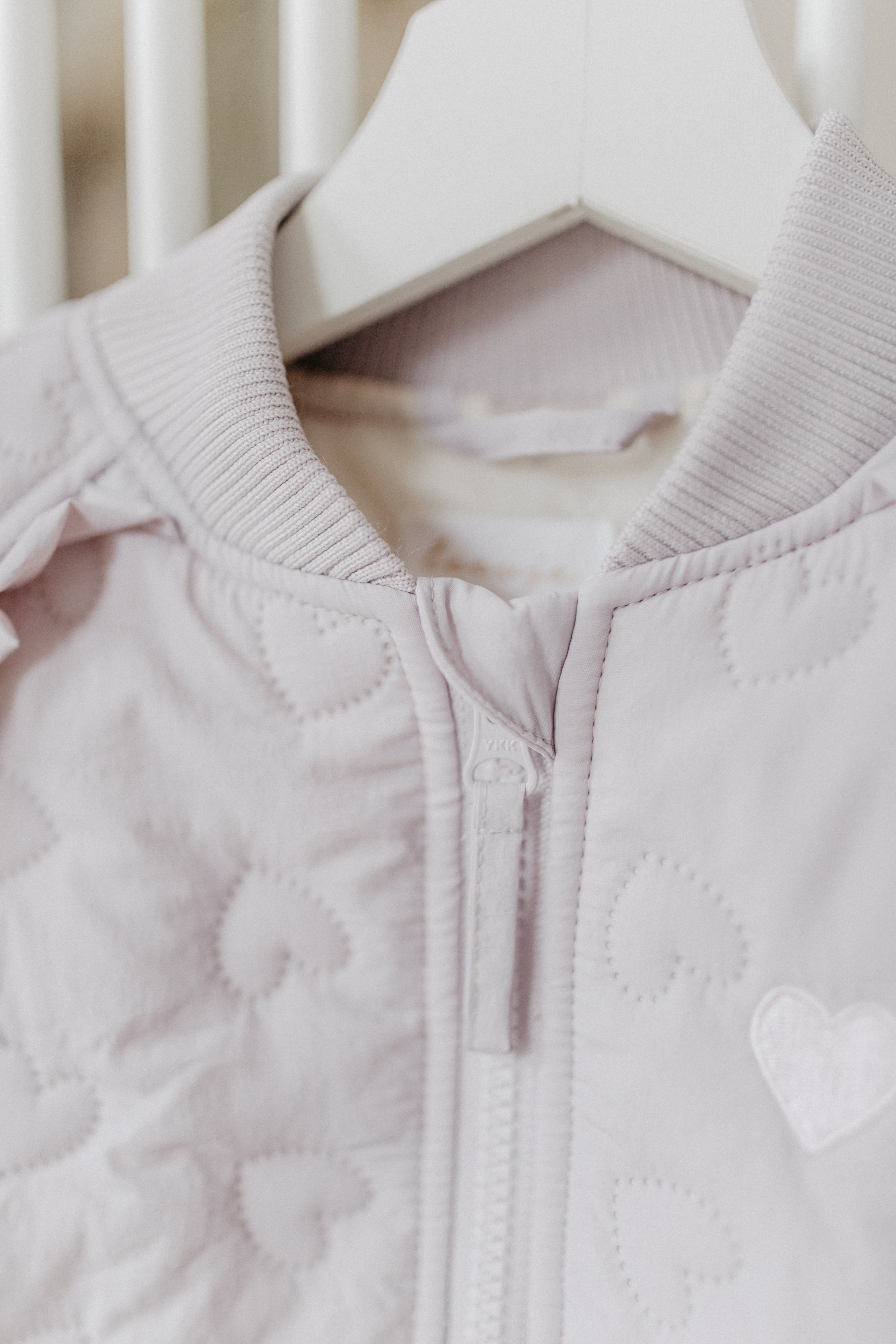Steppjacke 'heart' mit Rüschensaum