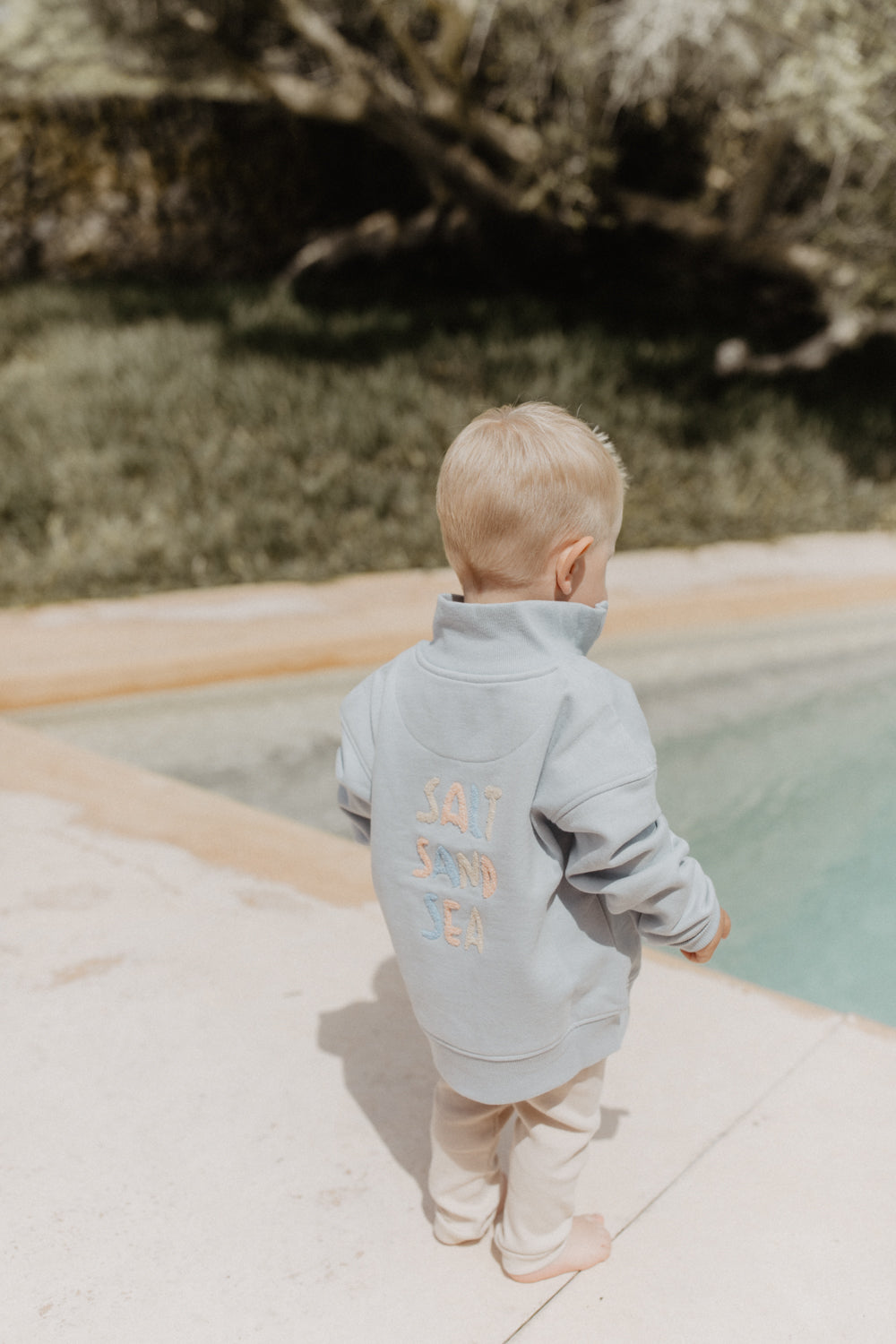 Unisex Quarter-Zip Sweatshirt 'Salt Sand Sea'