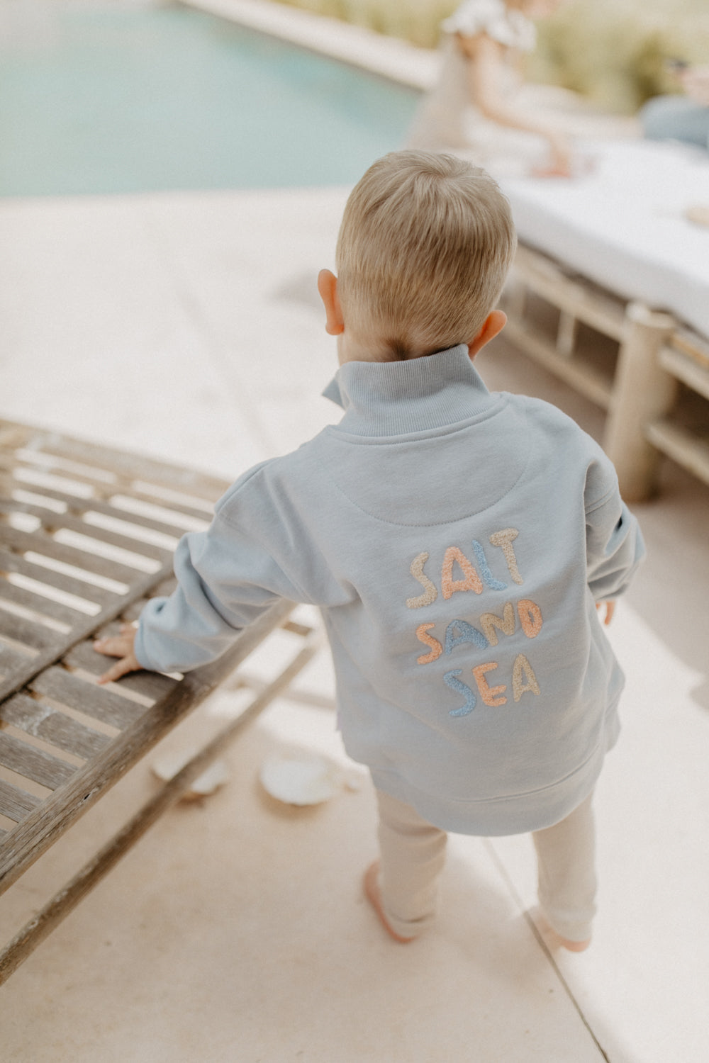 Unisex Quarter-Zip Sweatshirt 'Salt Sand Sea'