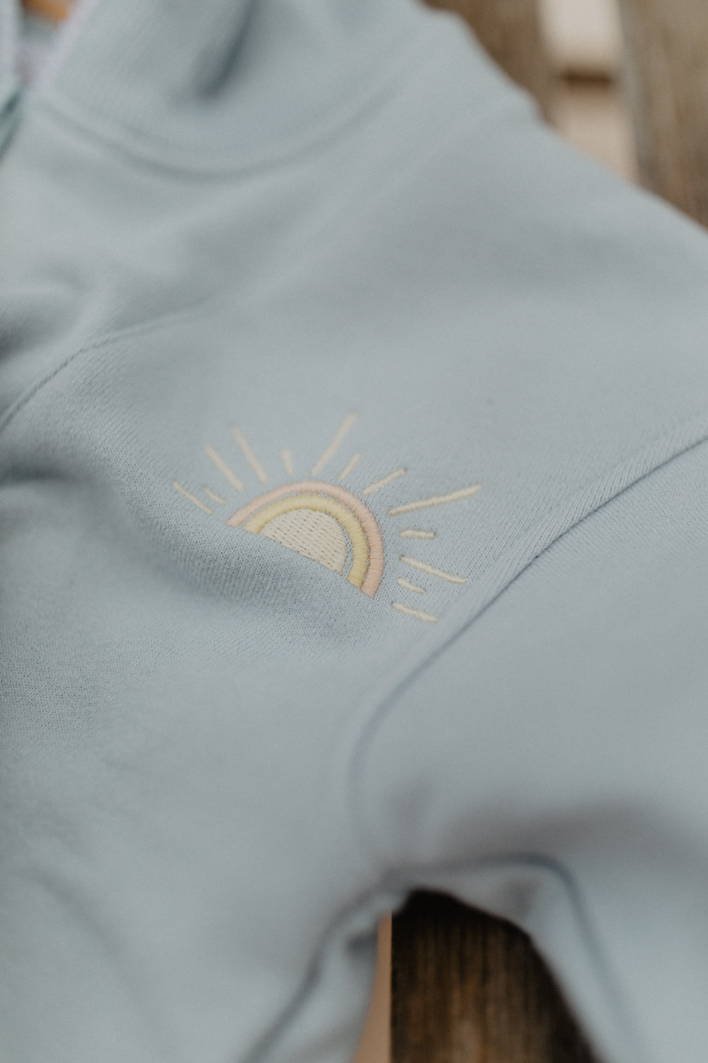 Unisex Quarter-Zip Sweatshirt 'Salt Sand Sea'