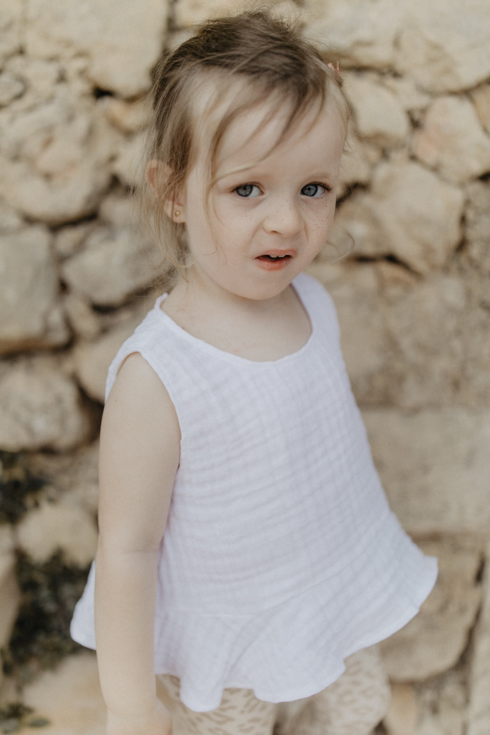 Frill Hem Muslin Top