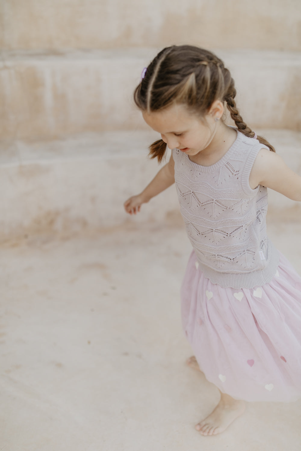 Embroidered Tulle Skirt ‘Hearts’