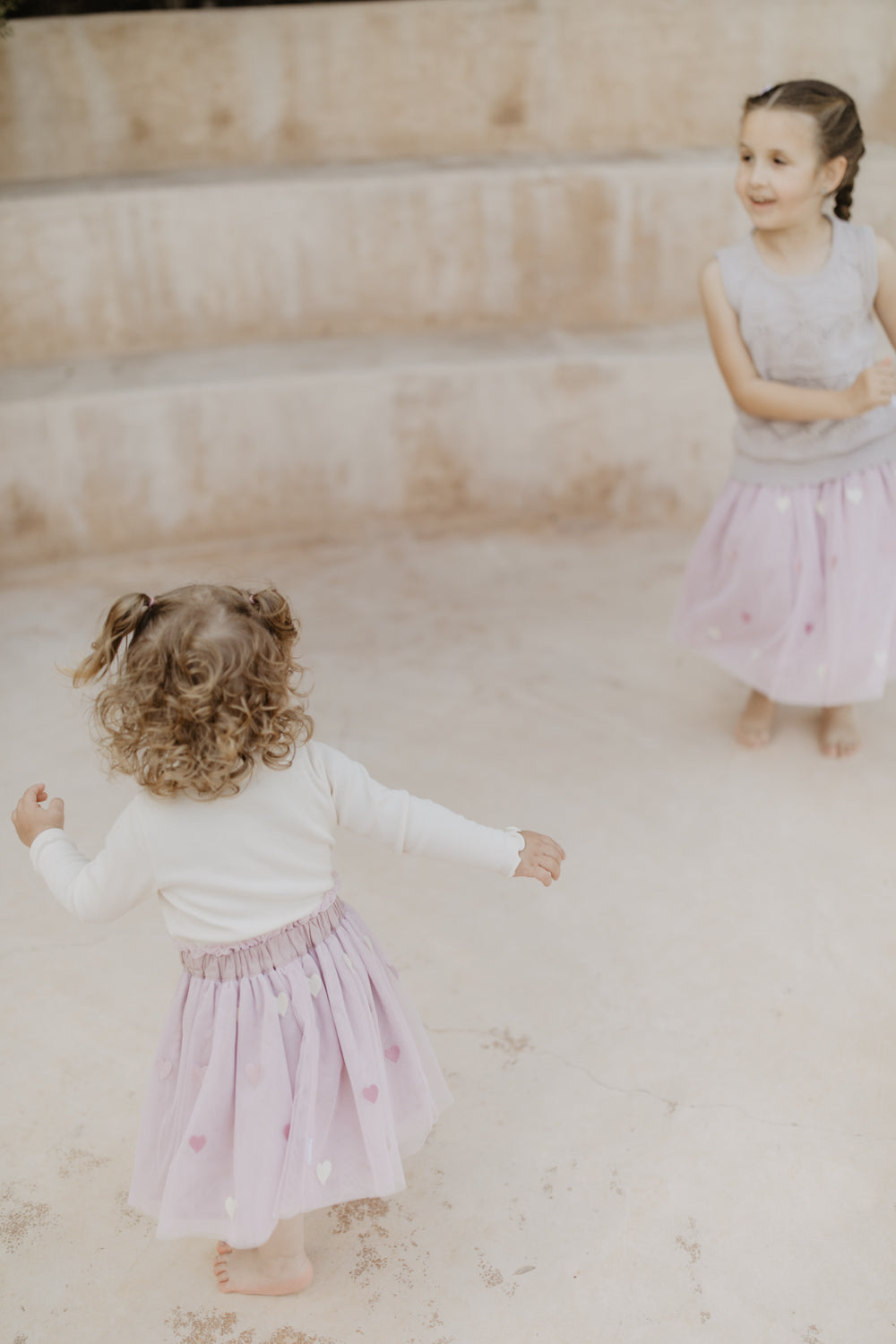 Embroidered Tulle Skirt ‘Hearts’