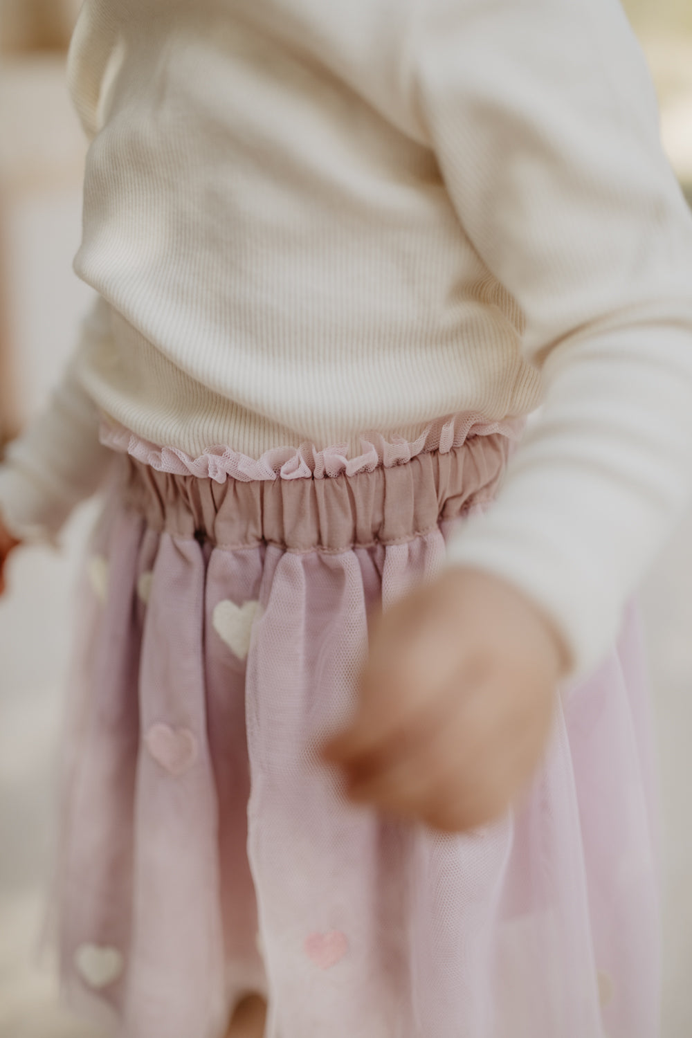 Embroidered Tulle Skirt ‘Hearts’