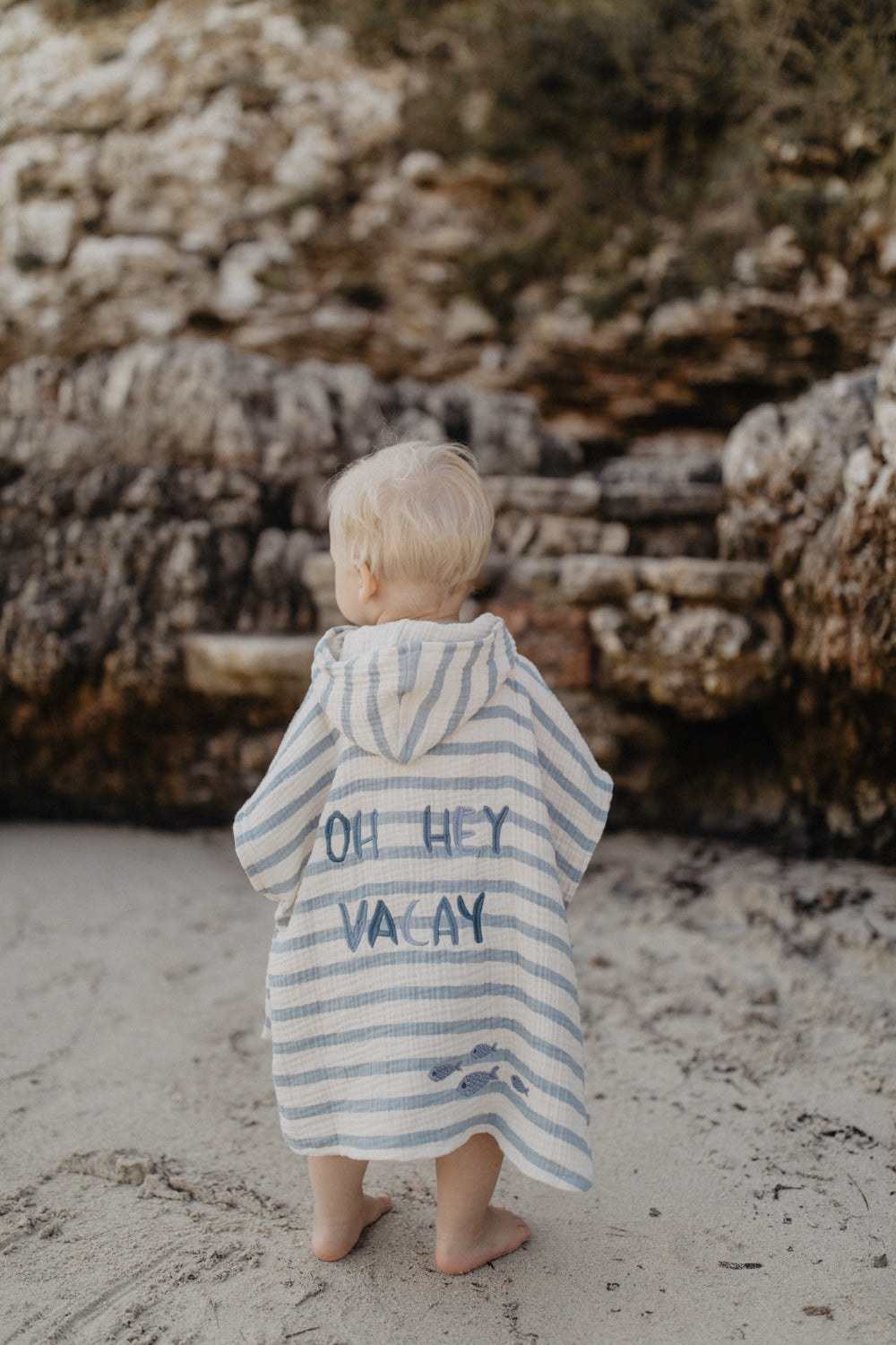 Muslin Poncho 'Oh Hey Vacay'