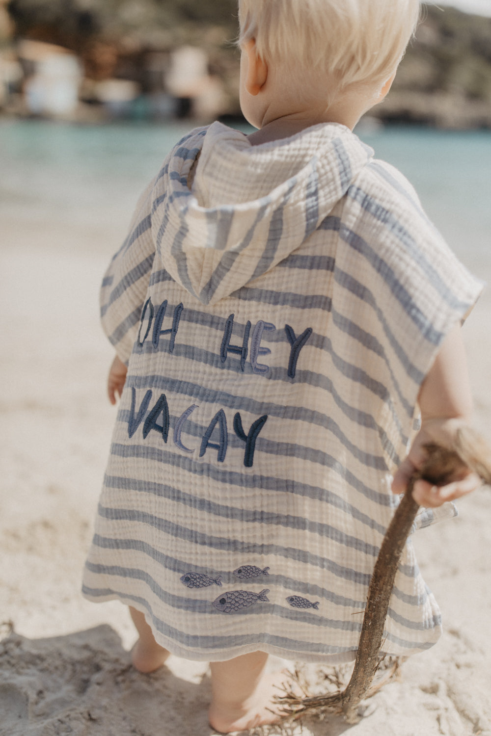 Muslin Poncho 'Oh Hey Vacay'