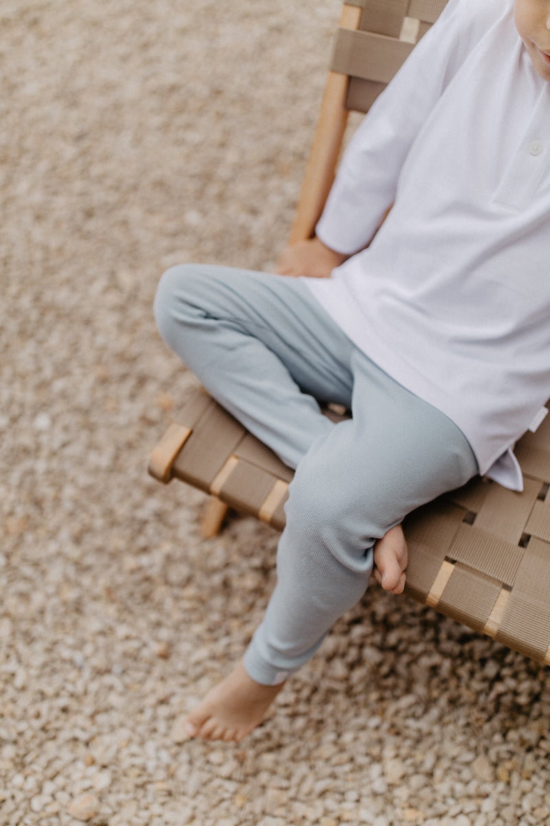 Leggings 'clear blue' aus Bio-Baumwolle