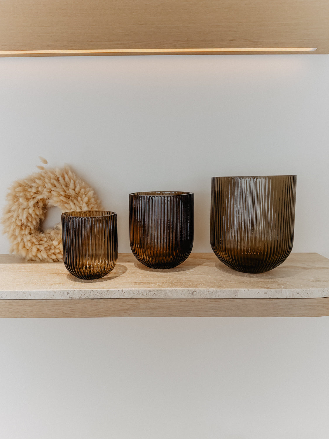 dbkd | Simple Stripe Glasvase large – brown