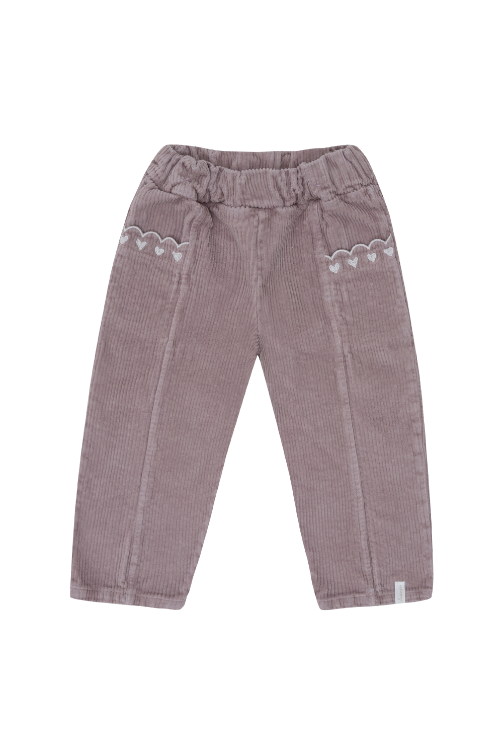 Corduroy Pants 'Hearts' lilac