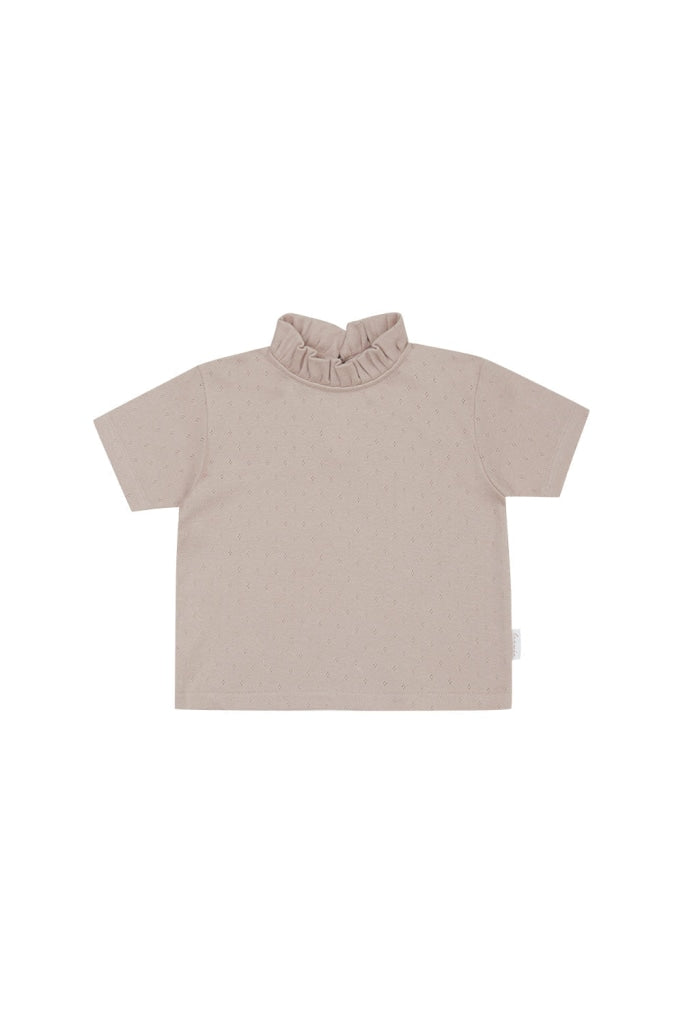 Pointelle T-Shirt Dusty Rose / 62/68 Hw 23/24