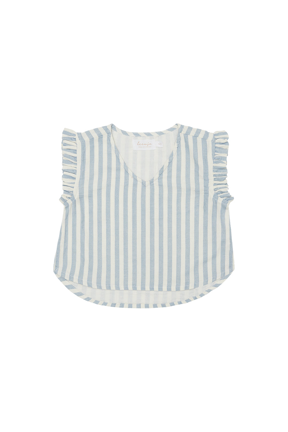 Striped linen top 'blue stripes'