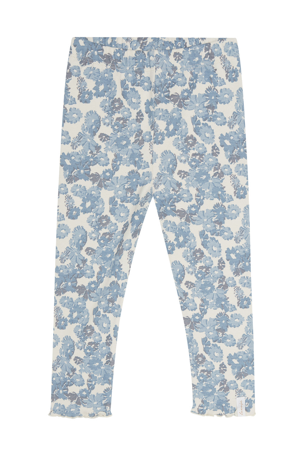 Jersey leggings 'blue flowers' made from organic cotton