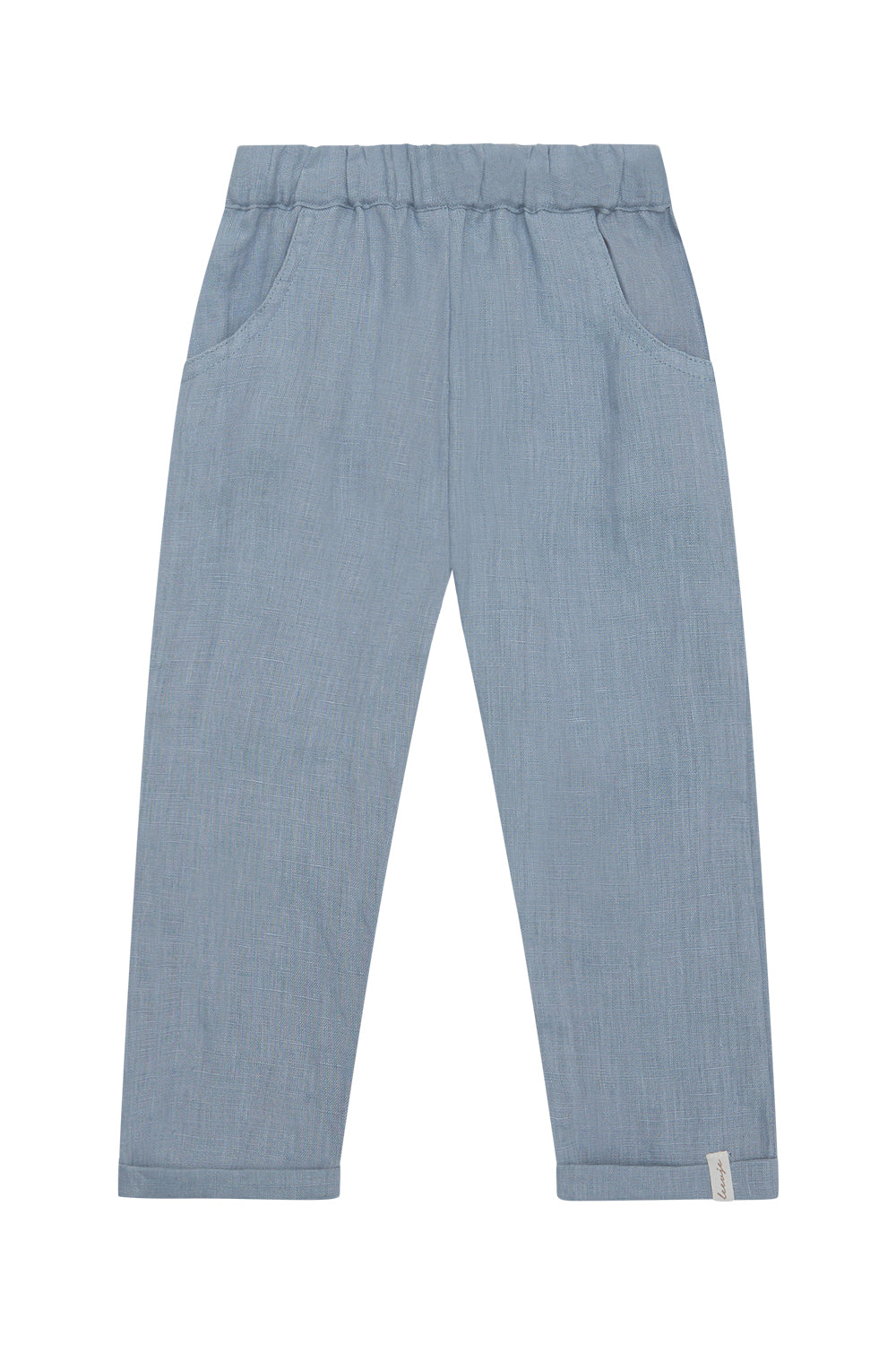 Unisex linen trousers 'clear blue'