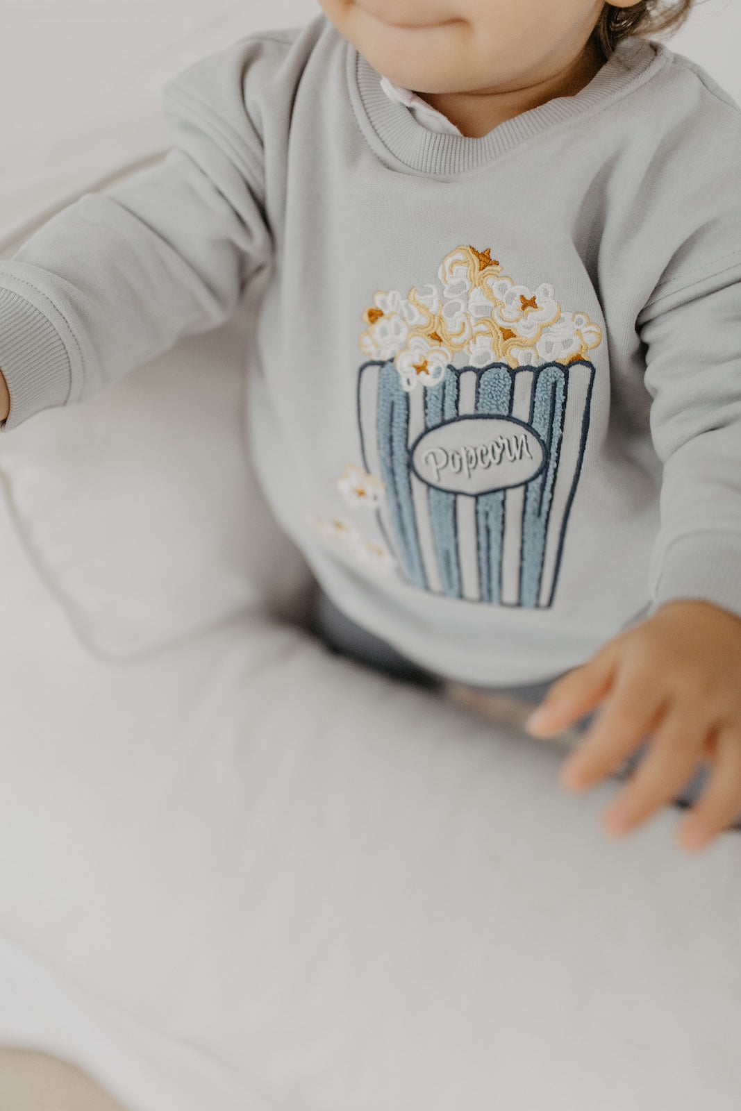 Oversized Sweatshirt 'popcorn light blue'