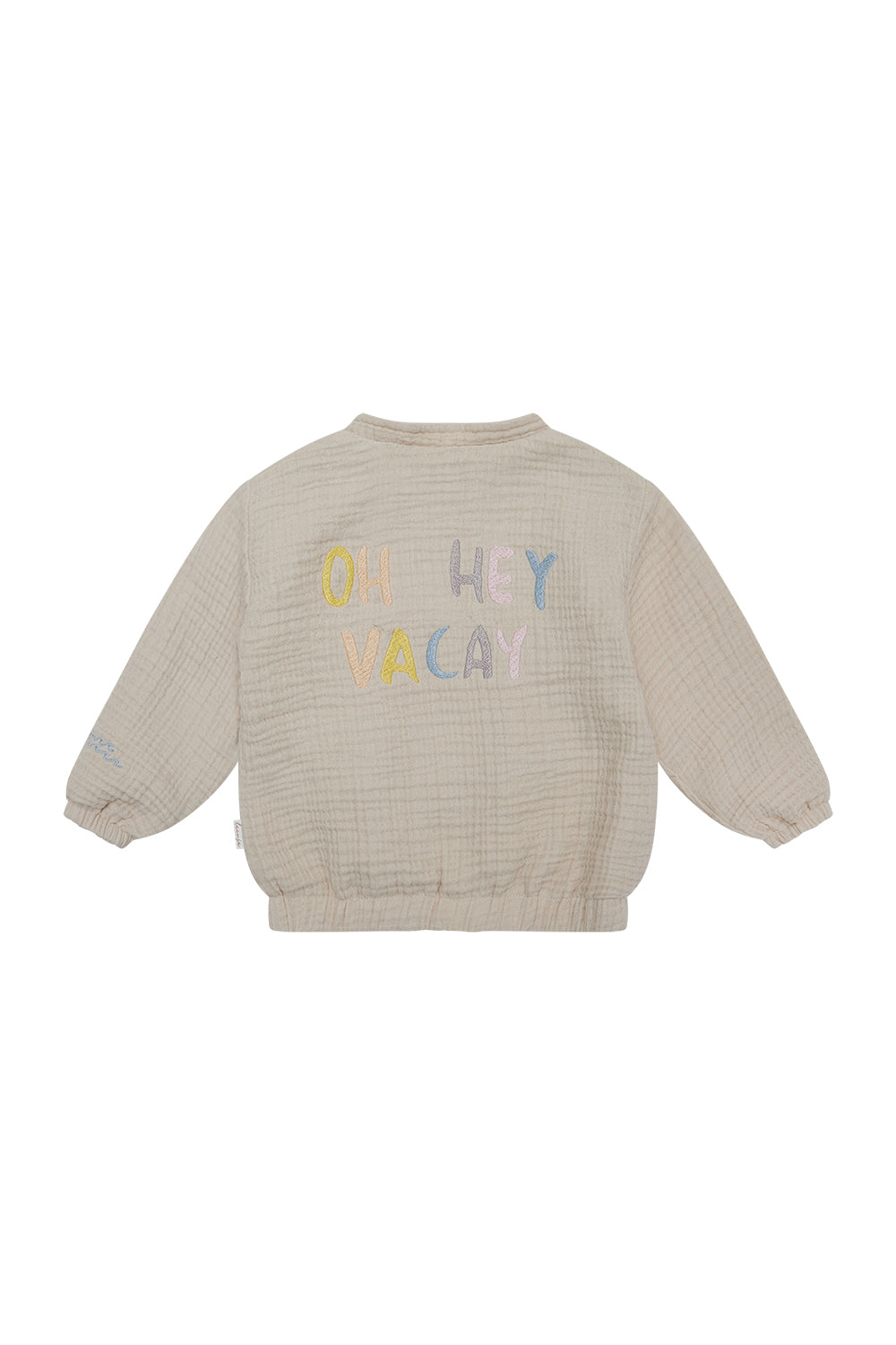 Muslin jacket 'oh hey vacay'