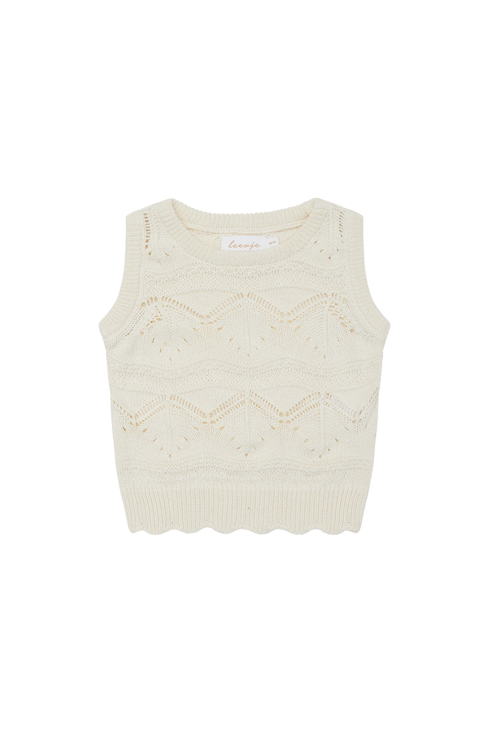 Knit top with an intricate lace pattern