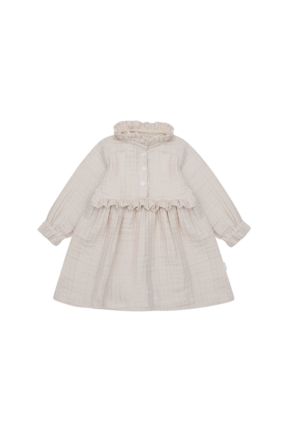 Mini-Me muslin dress 'stone' for girls