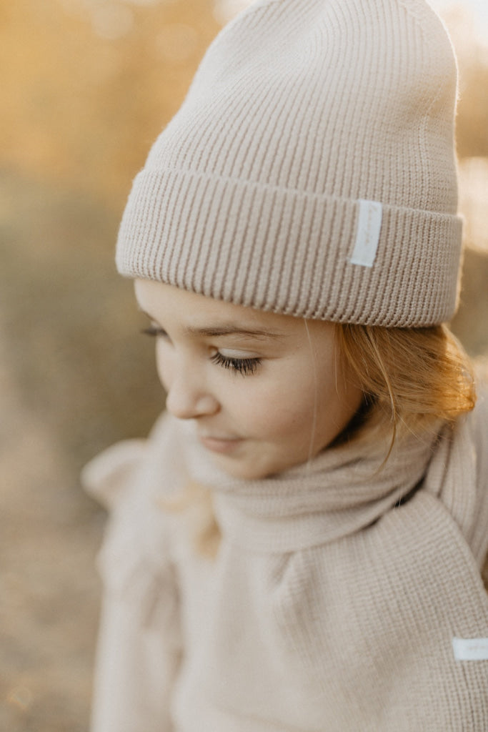 Mini-Me Strickmütze ’Dusty Rose’ Für Kinder Kindermode