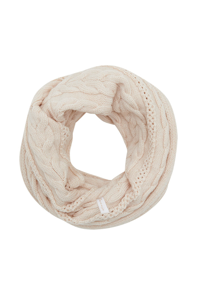 Loop Schal Mit Großem Zopfstrickmuster Beige / One Size Kindermode