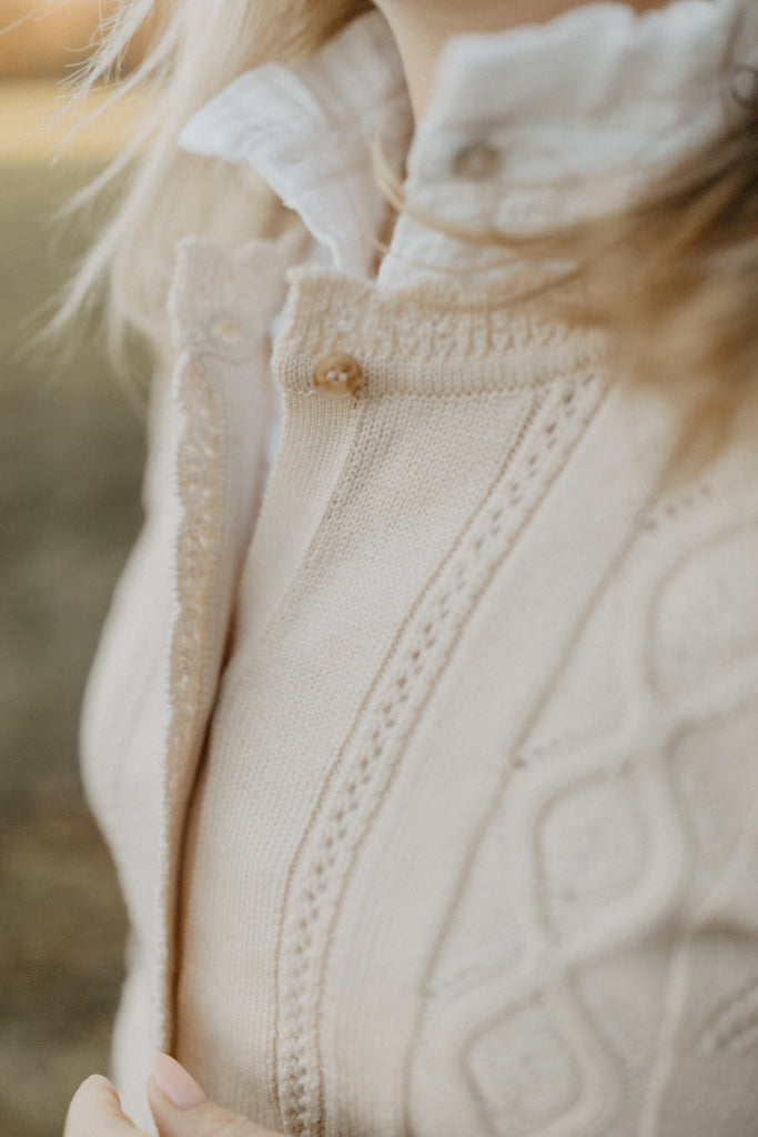 Lochstrick Cardigan Für Frauen Frauenmode