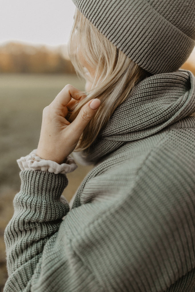 Mini-Me Strickschal ’Green’ Für Frauen Frauenmode