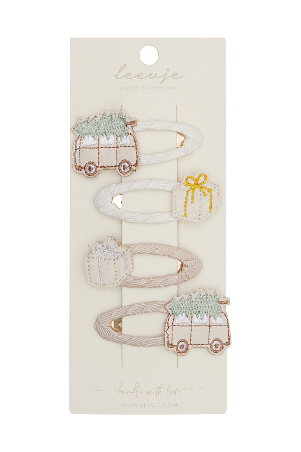 Hair clips 'christmas van clips'