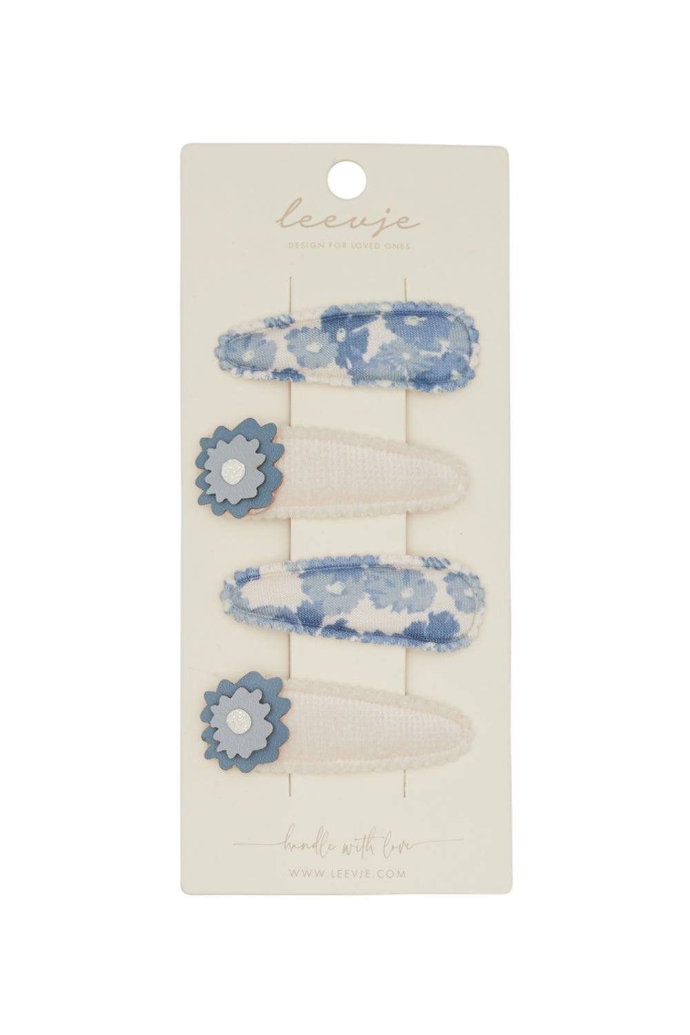 Hair clips 'blue flower clips'