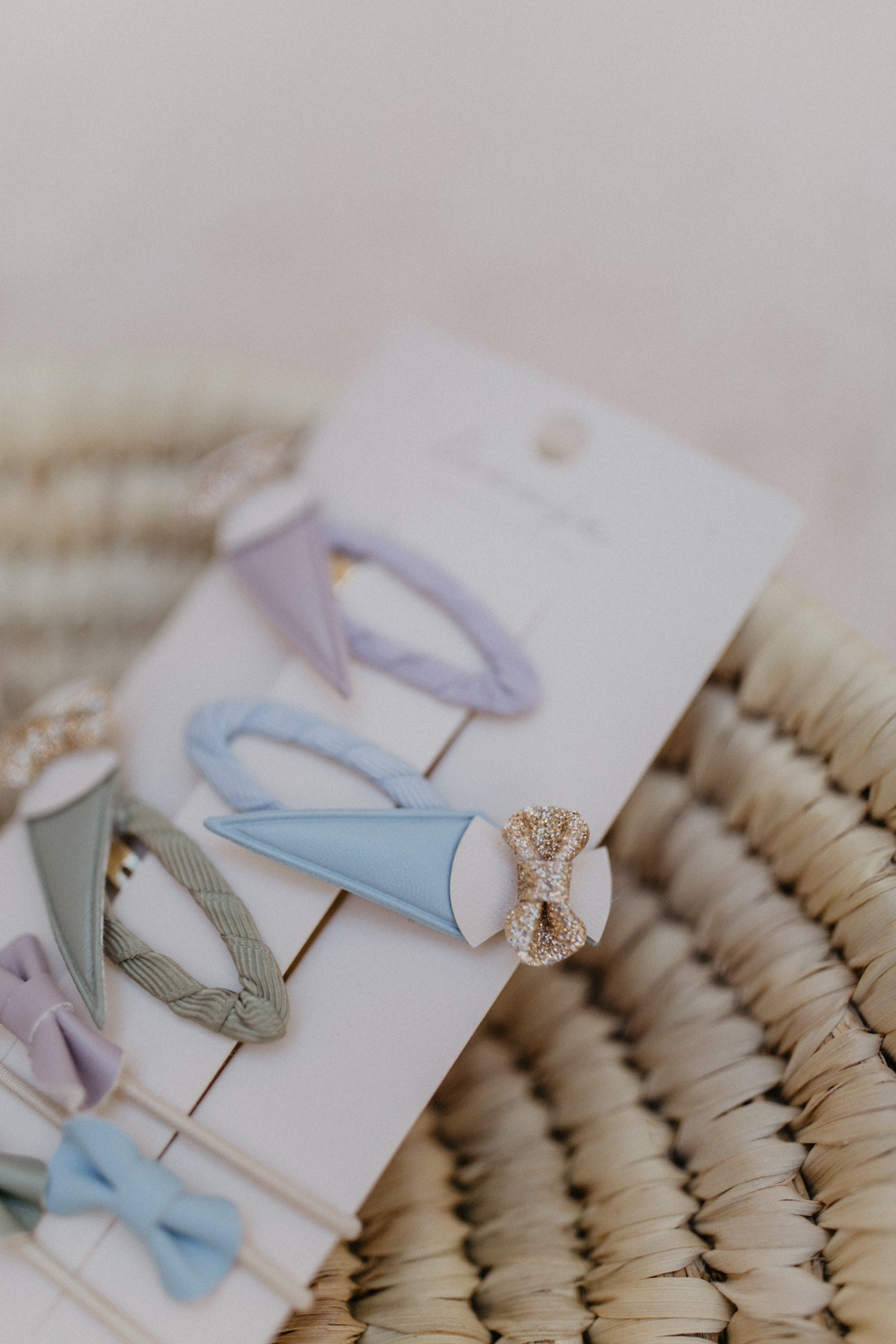Hair clips 'bows and school cones mix'