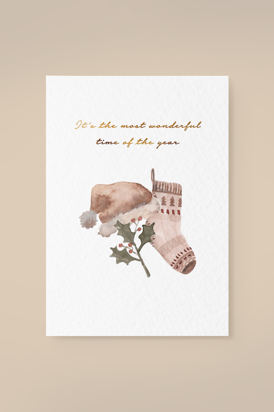 Postkarte Weihnachtsmotive 'most wonderful time'