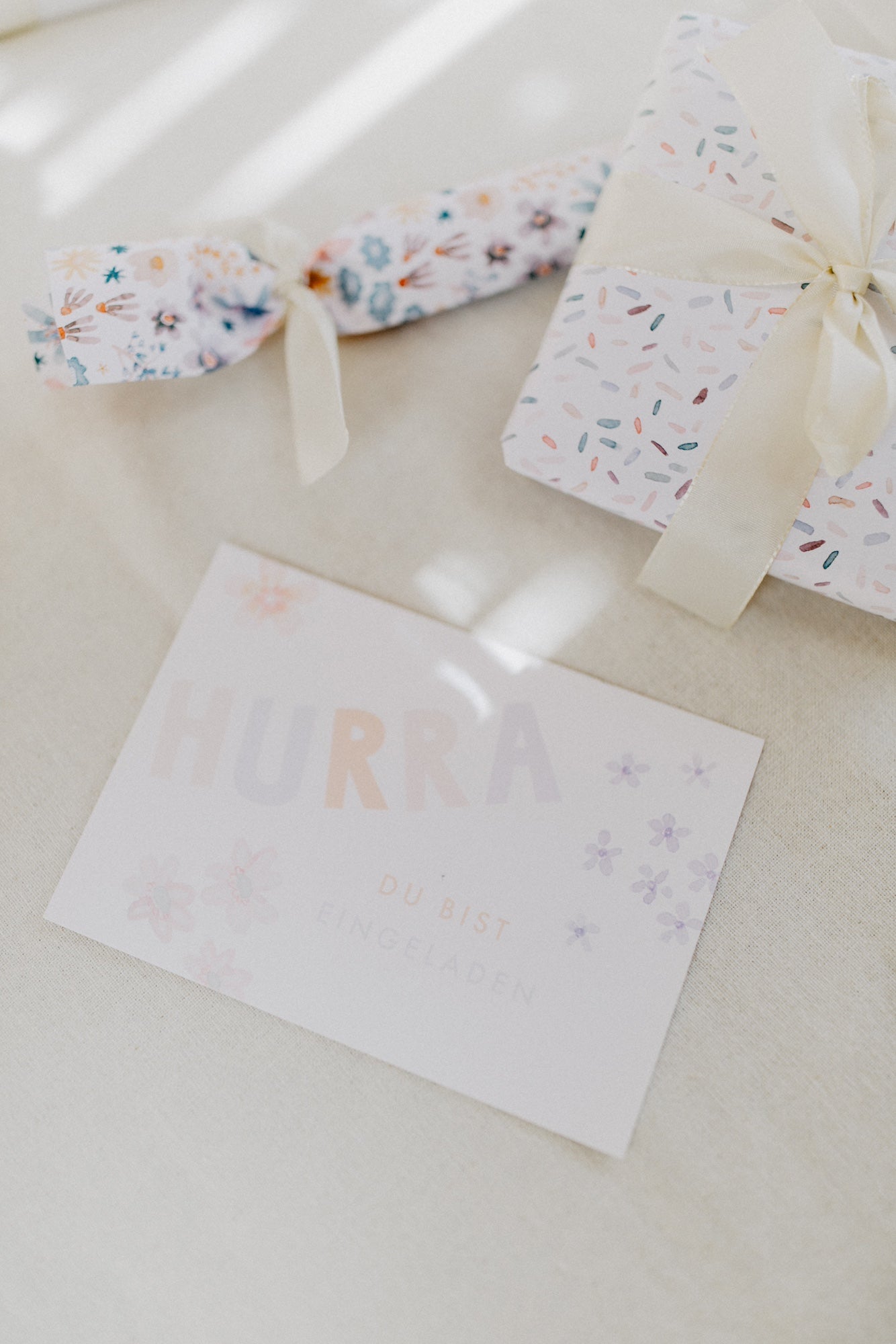Set of 10 invitation cards 'flowers'