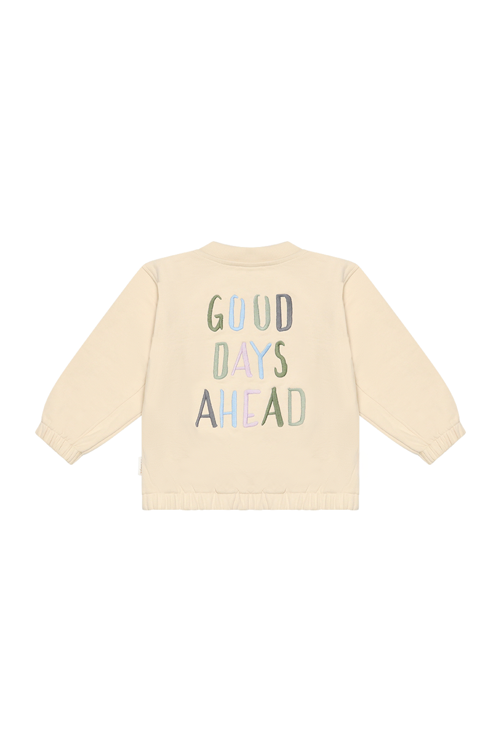 Unisex Sweatjacke 'good days ahead' mit Backprint