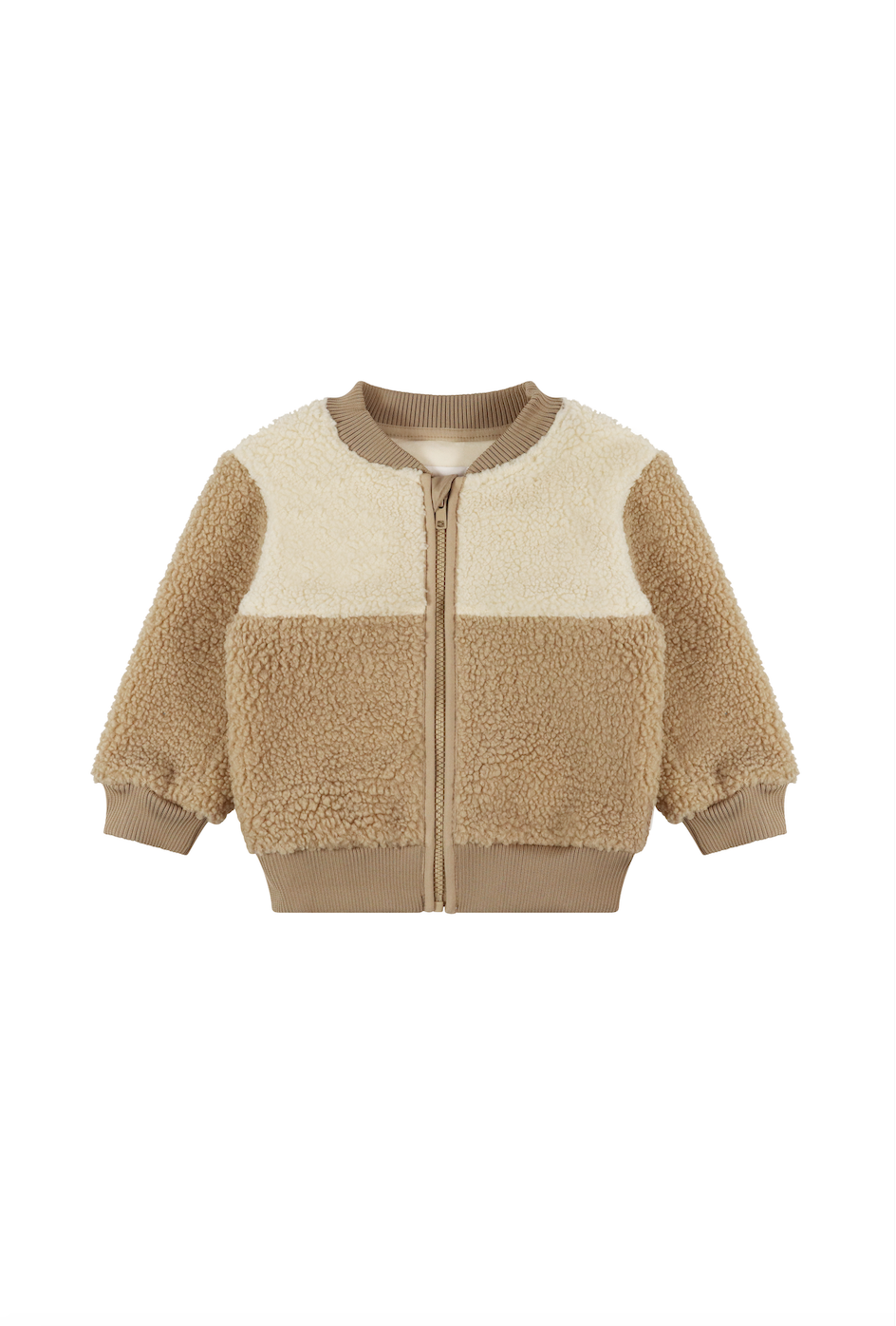 Teddy Jacke 'beige & caramel'