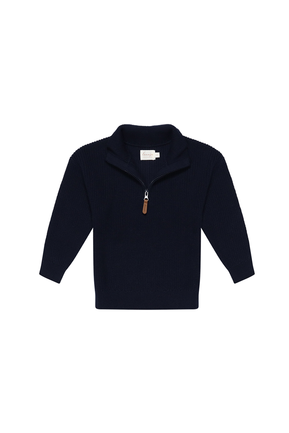 Chunky Knit Half-Zip Pullover 'navy'