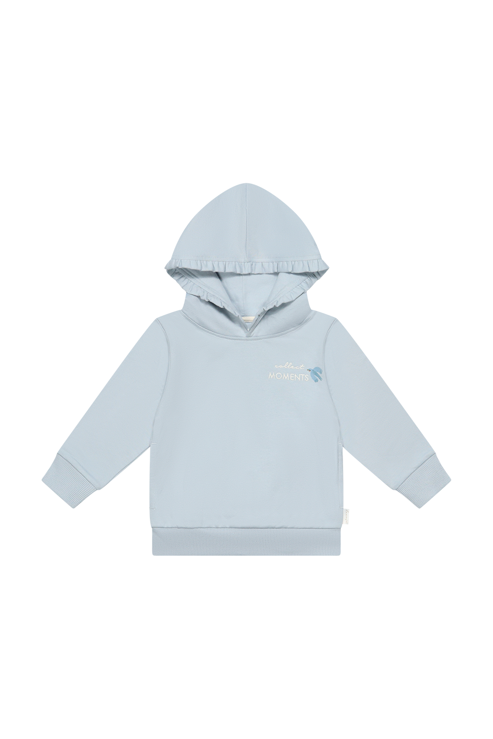 Oversized Hoodie 'collect moments' mit Rüschenkapuze