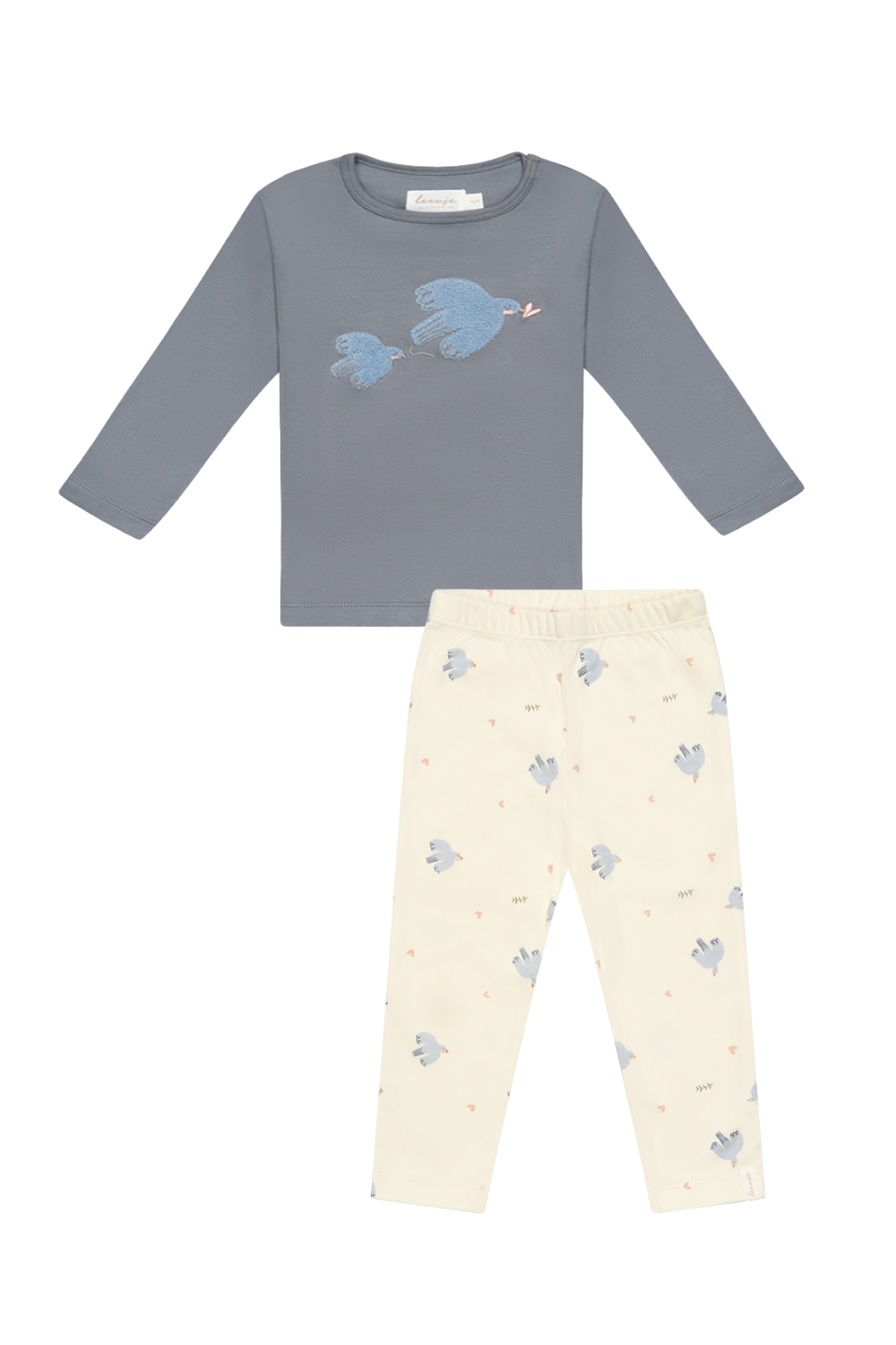 Pyjama Set 'birds' aus Bio-Baumwolle