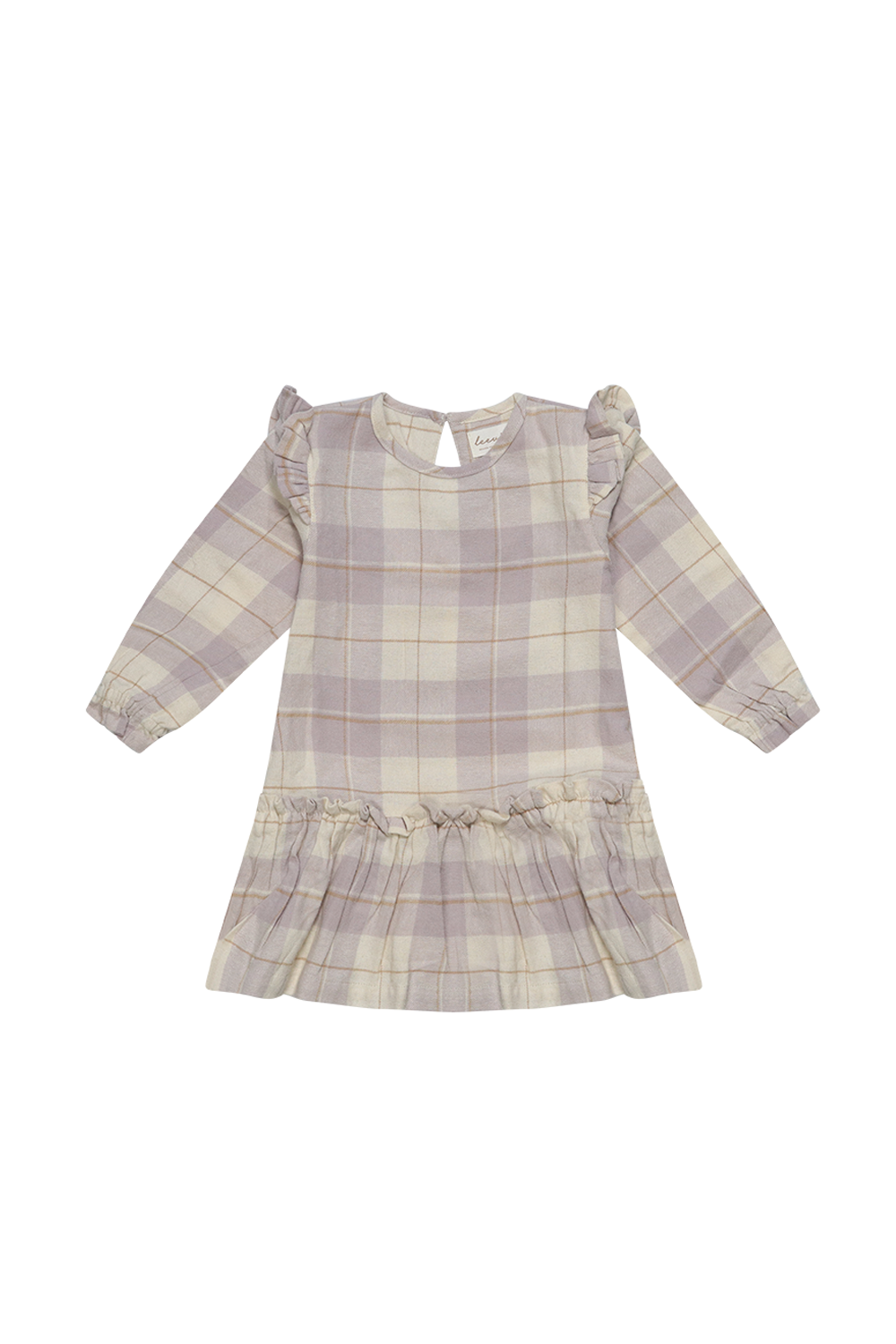 Flanellkleid 'beige & lavender'