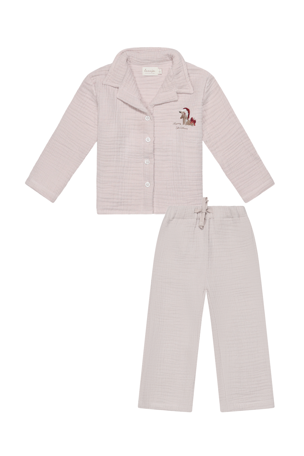 Pyjama Set Dackel 'lavender' aus Musselin