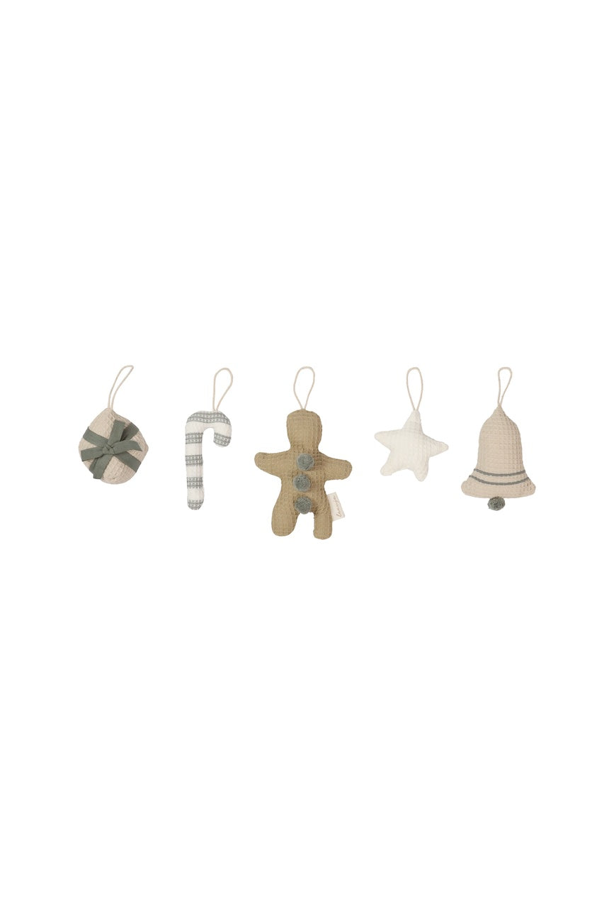 Baumschmuck 'green gingerbread man, star & present'